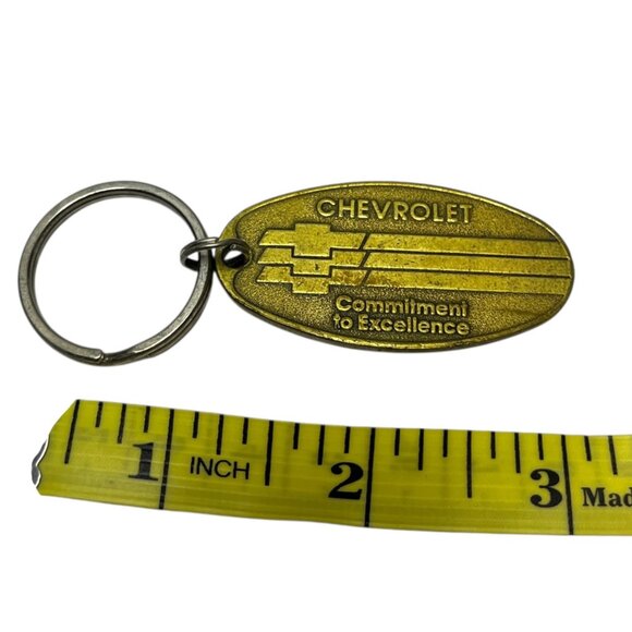 VTG 70s Chevrolet Commitment to Excellence Key Chain Owner Lost and Found Tag - Picture 4 of 5